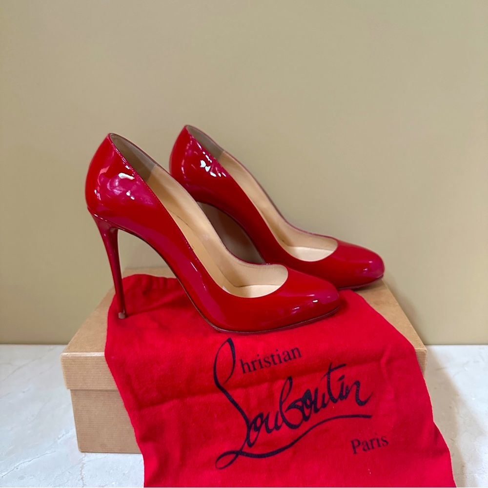 Christian Louboutin Dorissima Red Patent Leather Pumps 100 / Size 39